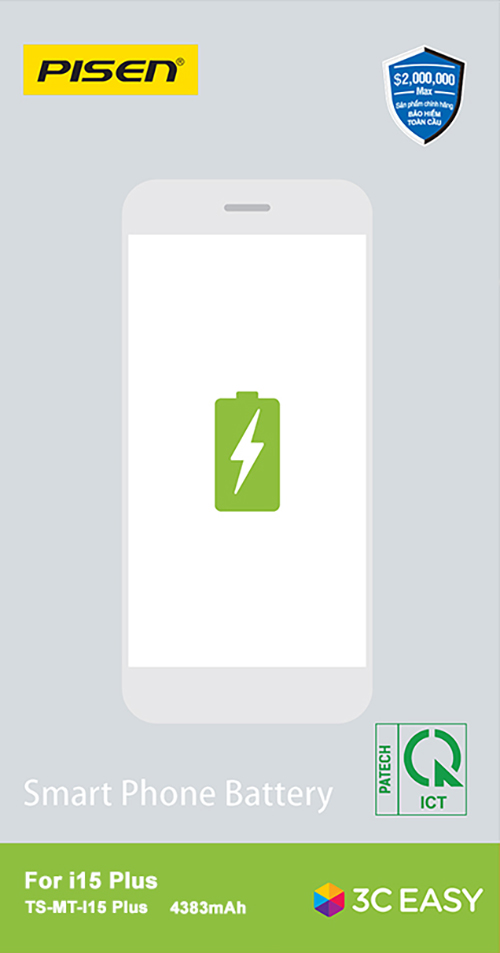 Pin iPhone i15 Plus- 4383mAh - PISENWALL – Giải Pháp Điện Năng Lượng Mặt Trời